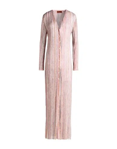 Missoni Woman Maxi Dress Pink Size 6 Viscose, Polyamide, Polyester, Cupro