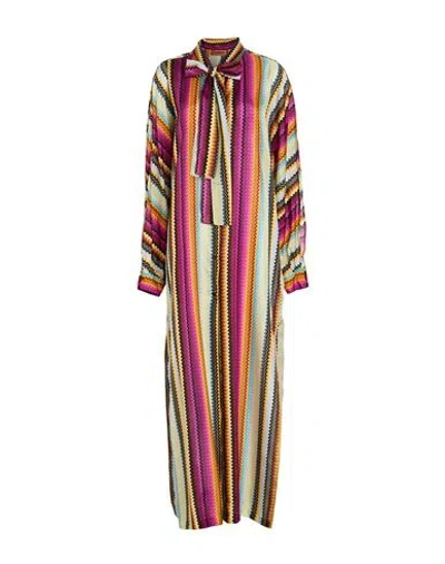 Missoni Woman Maxi Dress Purple Size S Silk