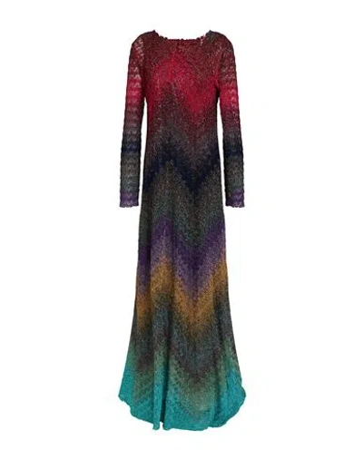 Missoni Woman Maxi Dress Red Size 2 Viscose, Cupro, Polyester