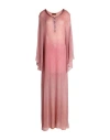 Missoni Woman Maxi Dress Salmon Pink Size 6 Viscose, Cupro, Polyester
