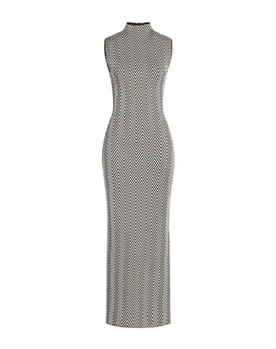 Missoni Woman Maxi Dress White Size 8 Viscose, Polyester In Gray