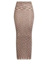 Missoni Woman Maxi Skirt Brown Size 6 Viscose, Elastane, Polyamide
