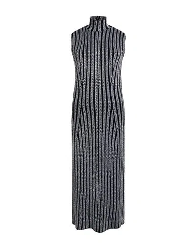 Missoni Woman Midi Dress Black Size 10 Viscose, Polyamide, Polyester In Multi