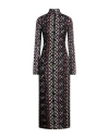 Missoni Wool-blend Turtleneck Maxi Dress In Black