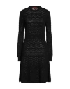 Missoni Woman Midi Dress Black Size 6 Wool, Viscose