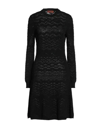 Missoni Woman Midi Dress Black Size 6 Wool, Viscose