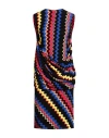 Missoni Woman Midi Dress Black Size 8 Viscose, Polyester In Multi