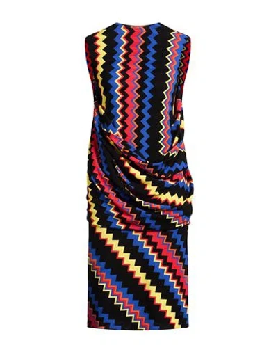 Missoni Woman Midi Dress Black Size 8 Viscose, Polyester In Multi