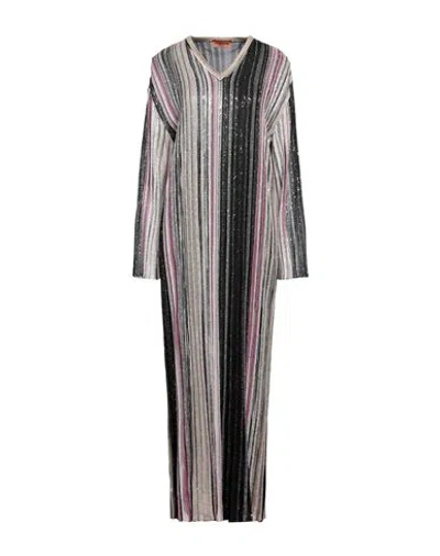 Missoni Woman Midi Dress Black Size M Polyester, Cupro, Polyamide, Viscose