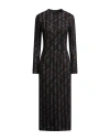 Missoni Woman Midi Dress Black Size Xl Wool, Viscose