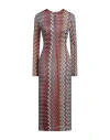 Missoni Woman Midi Dress Fuchsia Size 6 Viscose, Wool