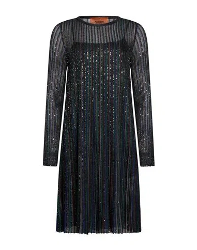 Missoni Woman Midi Dress Green Size 2 Viscose, Polyamide, Metal Fiber, Elastane In Multi