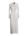 Missoni Woman Midi Dress Light Grey Size 2 Viscose, Polyester, Polyamide In Gray