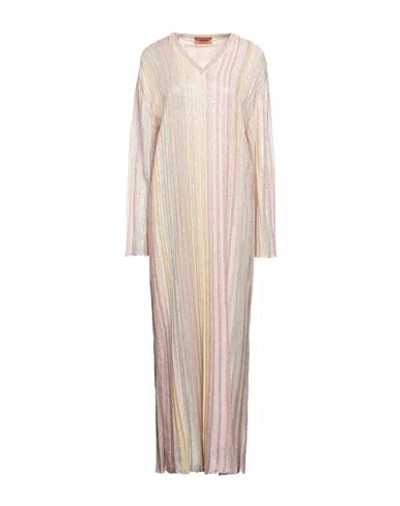 Missoni Woman Midi Dress Light Pink Size L Polyester, Cupro, Polyamide, Viscose