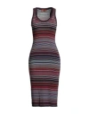 Missoni Woman Midi Dress Midnight Blue Size 8 Cotton, Viscose