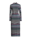 Missoni Woman Midi Dress Pink Size 10 Wool In Multi
