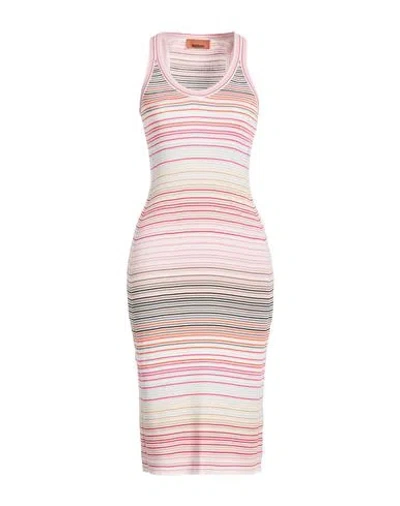 Missoni Woman Midi Dress Pink Size 6 Cotton, Viscose
