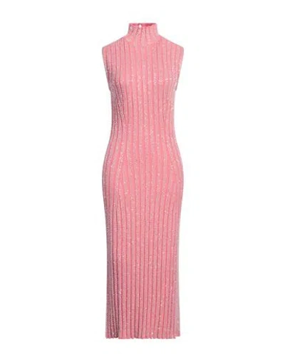 Missoni Woman Midi Dress Pink Size 6 Viscose, Polyamide, Polyester