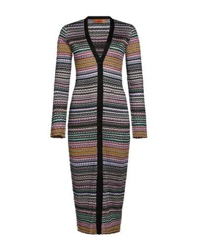 Missoni Woman Midi Dress Purple Size 2 Viscose, Metallic Fiber, Polyamide, Elastane In Multi