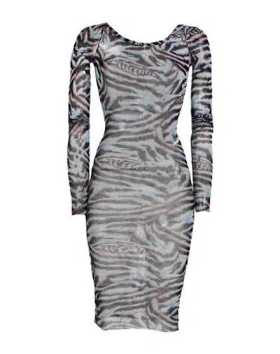 Missoni Woman Midi Dress Slate Blue Size 6 Polyamide