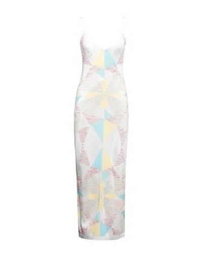 Missoni Woman Midi Dress White Size 10 Silk, Elastane