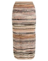 Missoni Woman Midi Skirt Beige Size 8 Viscose, Metallic Fiber, Elastane, Polyamide In Sand