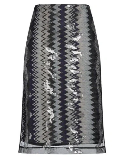 Missoni Woman Midi Skirt Black Size 10 Polyamide