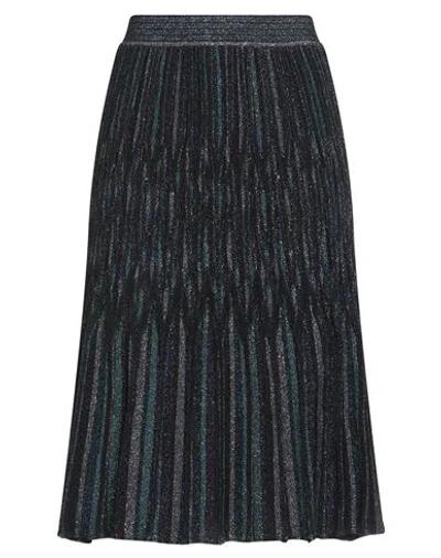Missoni Woman Midi Skirt Black Size 6 Viscose, Metallic Fiber, Polyester