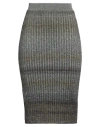 Missoni Woman Midi Skirt Grey Size 4 Viscose, Metallic Fiber, Polyamide In Grey