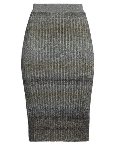 Missoni Woman Midi Skirt Grey Size 4 Viscose, Metallic Fiber, Polyamide