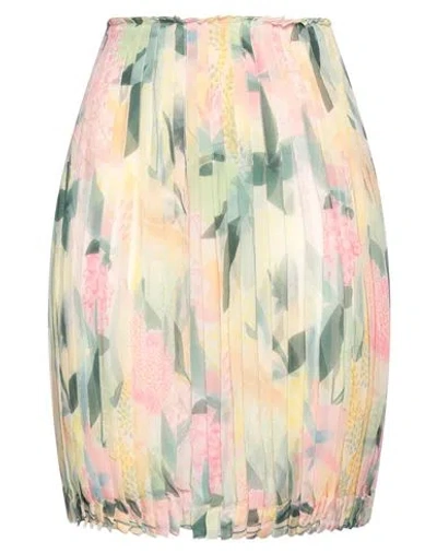 Missoni Woman Midi Skirt Pastel Yellow Size 4 Silk