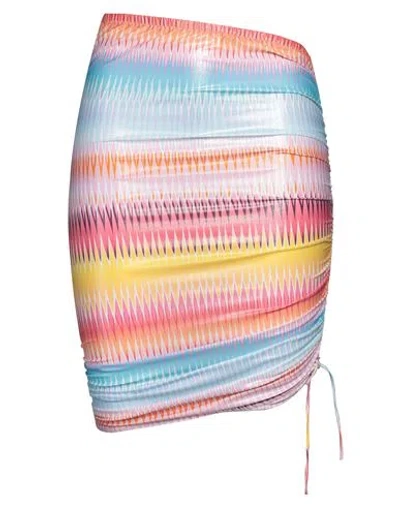 Missoni Woman Midi Skirt Sky Blue Size 8 Polyester, Elastane