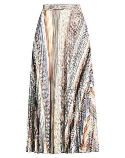 Missoni Woman Midi Skirt White Size 8 Viscose, Polyester, Elastane, Polyamide In Multi