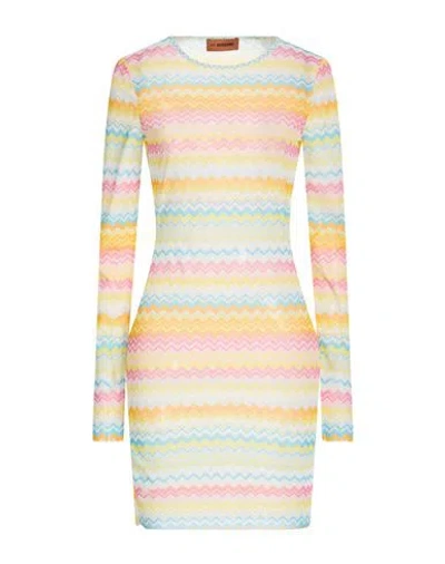 Missoni Woman Mini Dress Azure Size 10 Polyamide, Elastane In Multi