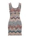 Missoni Woman Mini Dress Beige Size 8 Wool, Polyamide In Beige