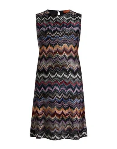 Missoni Woman Mini Dress Black Size 0 Viscose In Multi