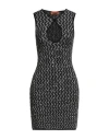 Missoni Woman Mini Dress Black Size 10 Viscose, Polyamide, Polyester, Elastane