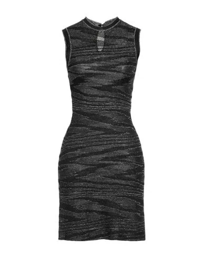 Missoni Woman Mini Dress Black Size 4 Viscose, Metallic Fiber