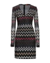 MISSONI MISSONI WOMAN MINI DRESS BLACK SIZE 8 VISCOSE, CUPRO