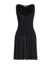 Missoni Woman Mini Dress Black Size 8 Viscose, Metallic Fiber, Polyester