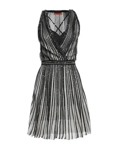 Missoni Woman Mini Dress Black Size 8 Viscose, Polyester, Cupro, Polyamide