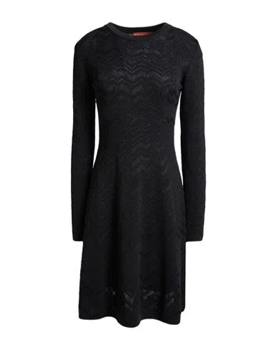 Missoni Woman Mini Dress Black Size 8 Viscose, Wool, Polyamide