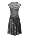 Missoni Woman Mini Dress Black Size L Viscose, Wool, Polyamide In Black