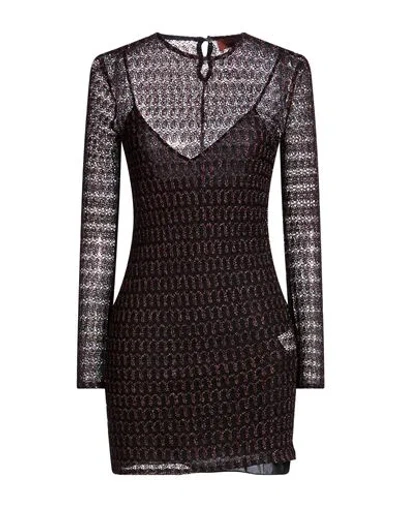 Missoni Woman Mini Dress Copper Size 10 Viscose, Metallic Fiber In Gray