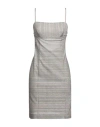 Missoni Woman Mini Dress Taupe Size 12 Viscose, Polyester, Polyamide In Grey