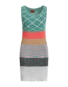 Missoni Woman Mini Dress Emerald Green Size 8 Cotton, Viscose, Rayon, Polyester