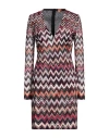 Missoni Metallic-threading Zigzag Minidress In Pink