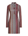 Missoni Woman Mini Dress Fuchsia Size 8 Viscose, Wool In Pink