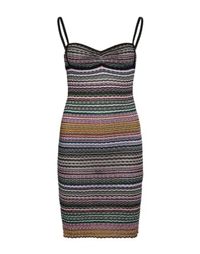 Missoni Woman Mini Dress Green Size 8 Viscose, Metal Fiber, Polyamide, Elastane In Multi