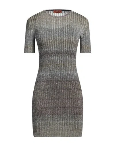 Missoni Woman Mini Dress Grey Size 10 Polyester, Elastane